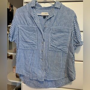 Universal Thread Blue and White Striped Shirt